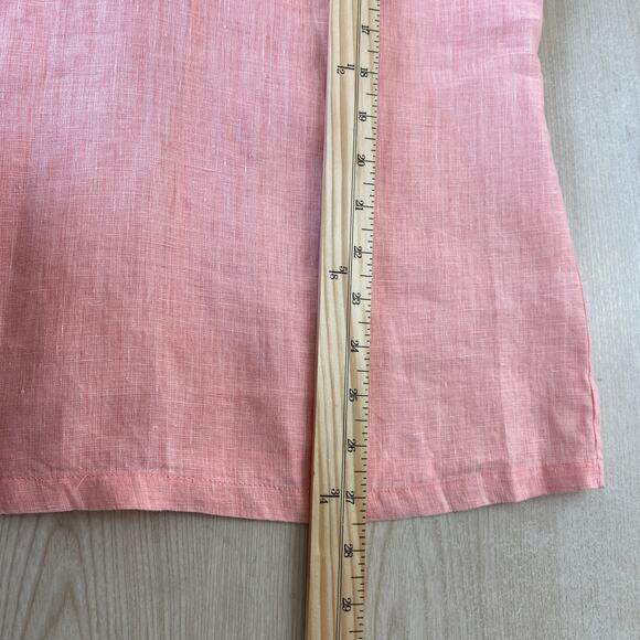 Tommy‎ Bahama Linen Tank Top Women Size S Salmon Pink Drawstring Tie Back Beach - Picture 7 of 7